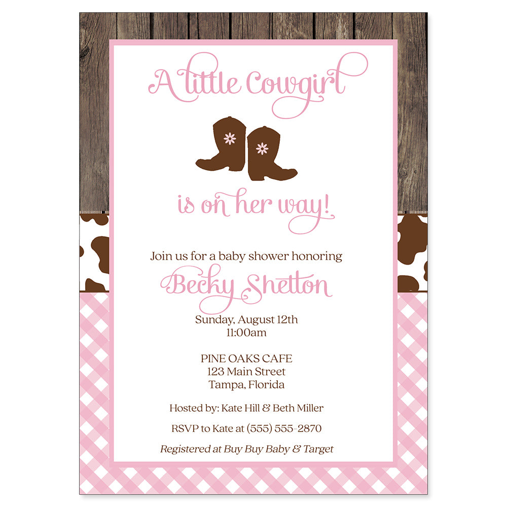 Cowgirl Baby Shower Invitation