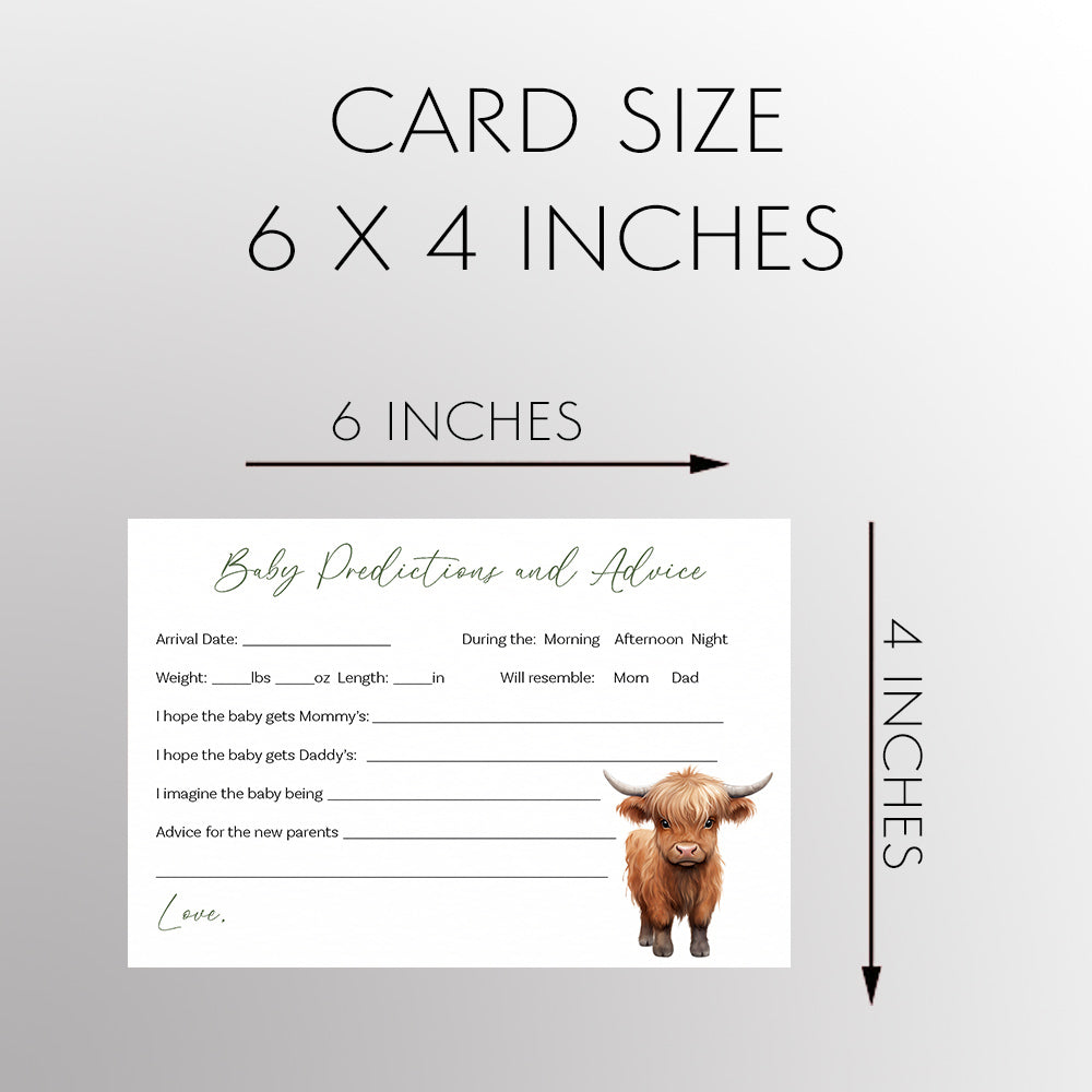 Highland Cow Predictions and Advice Card