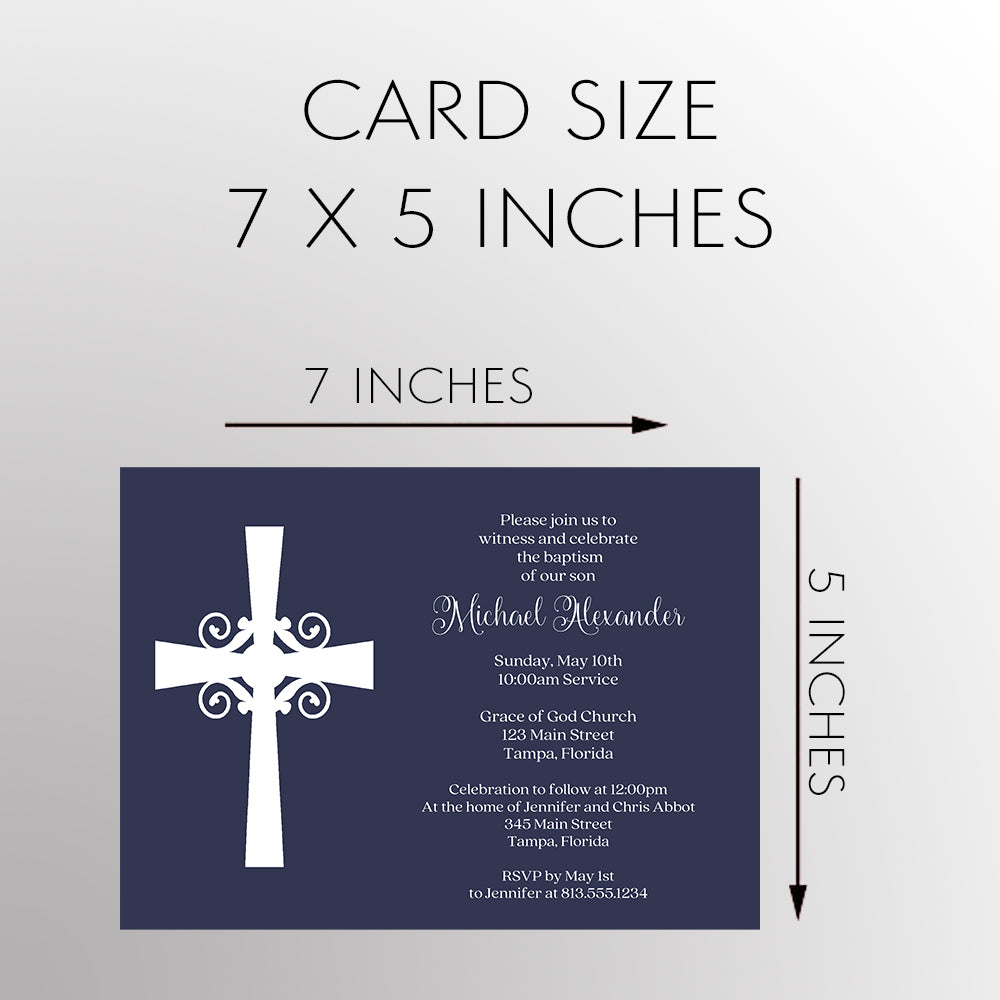Simple Cross Silhoutte Invitation