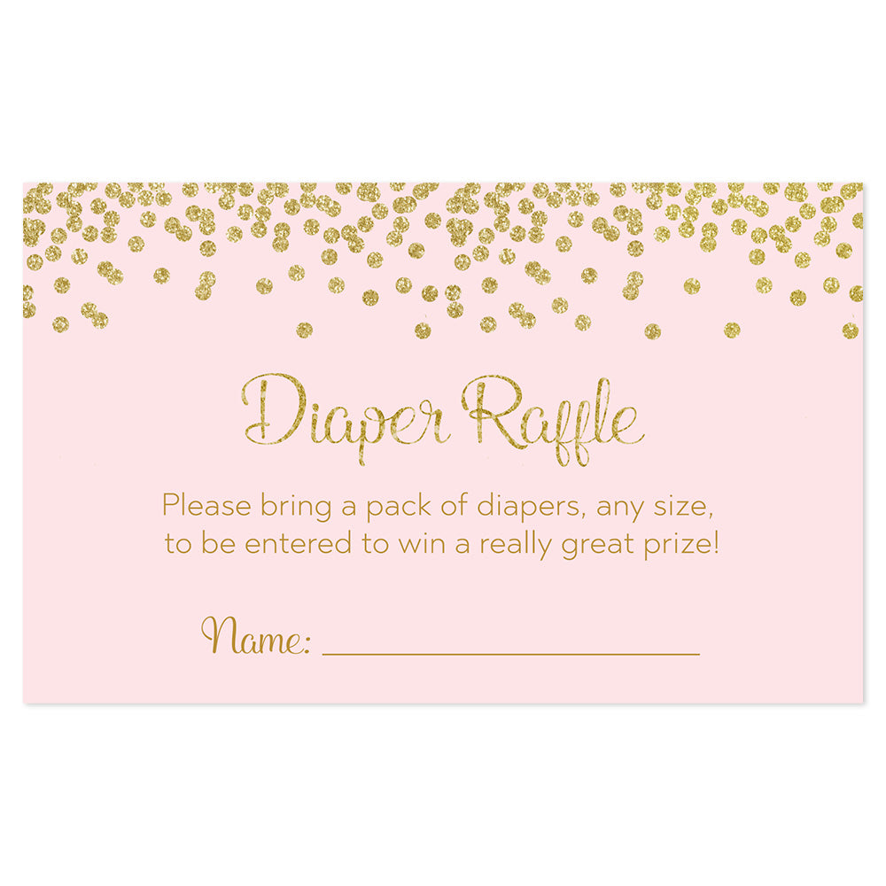 It's a Girl Diaper Raffle Ticket