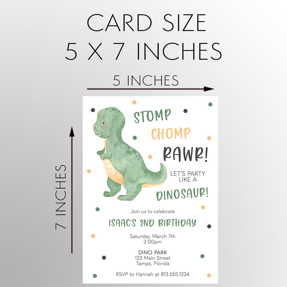 Dinosaur Birthday Party Invitation