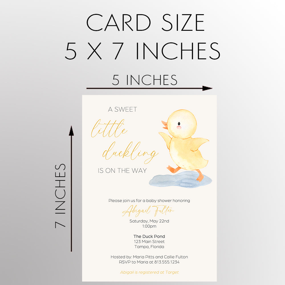 Little Duckling Baby Shower Invitation