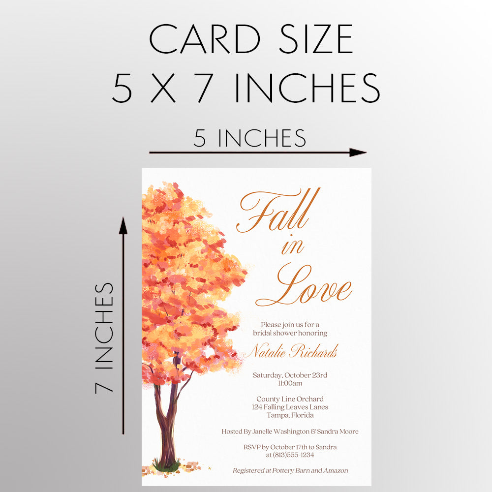 Fall in Love Bridal Shower Invitation