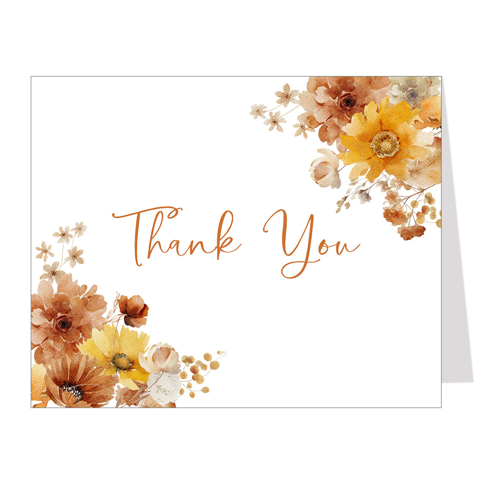 Fall in Love Autumn Thank You Card
