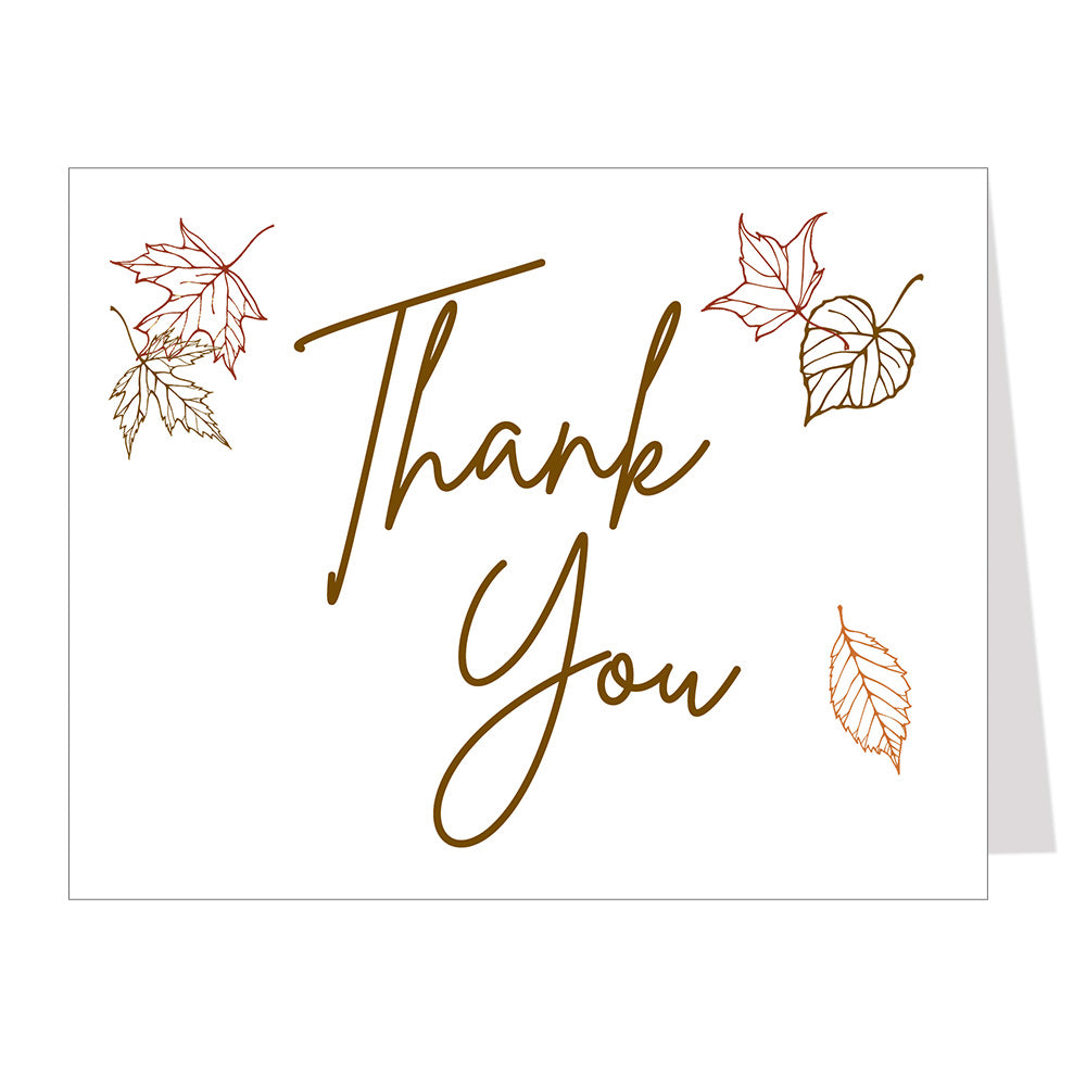 Fall in Love Autumn Thank You Card