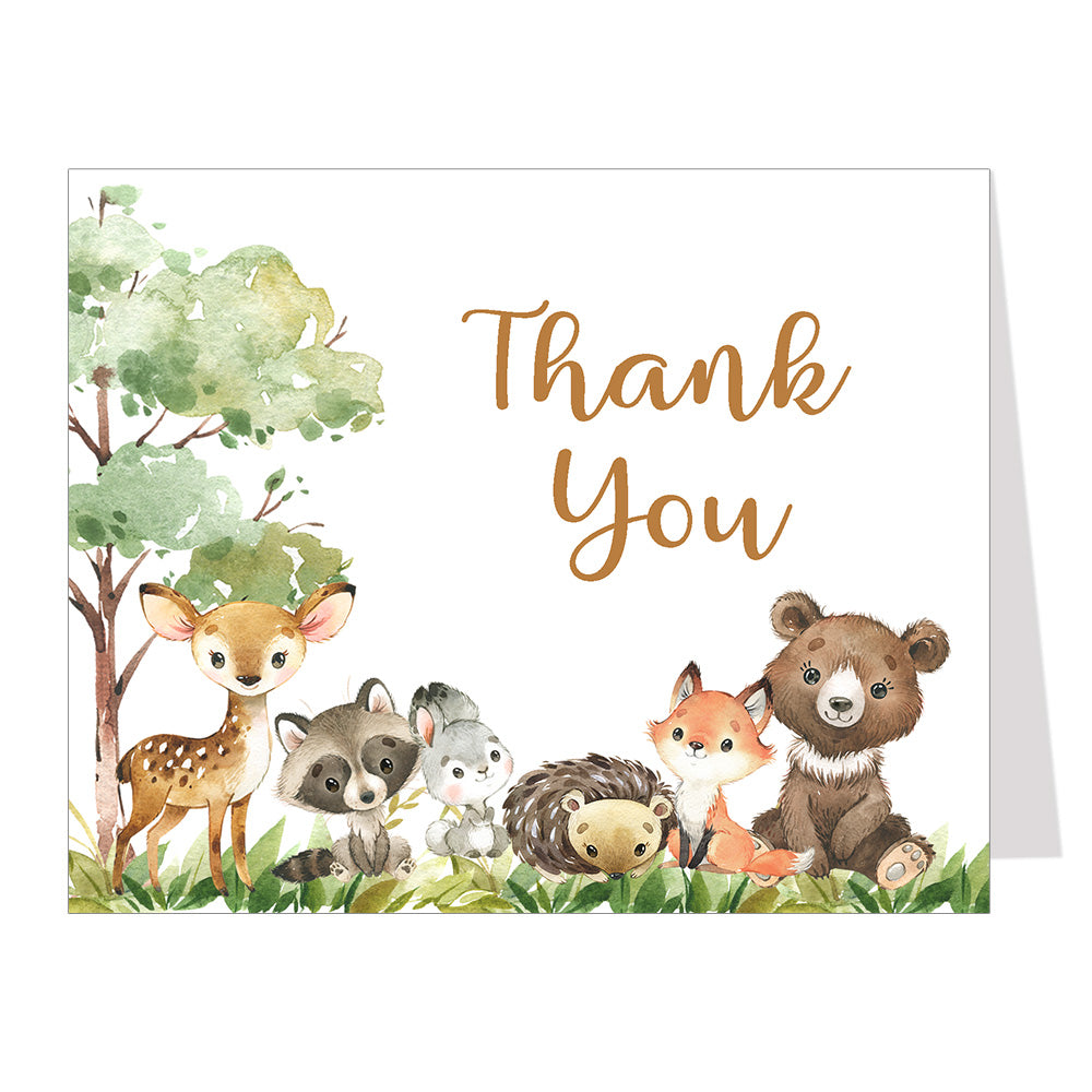 Forest Friends Thank You Card