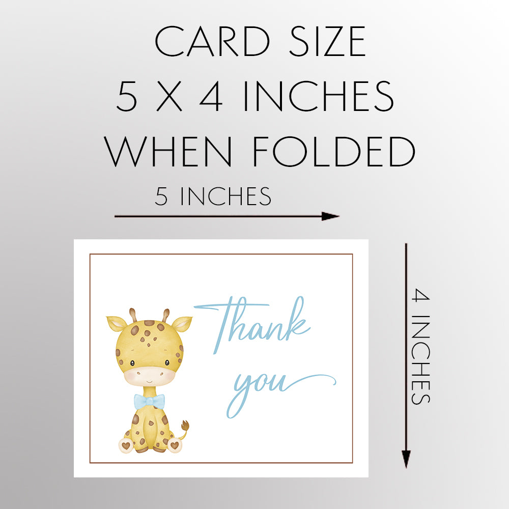 Watercolor Giraffe Thank You Card