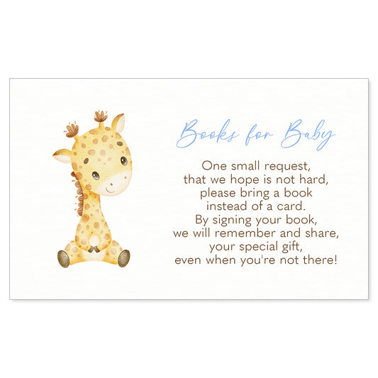 Giraffe Bring a Book Card