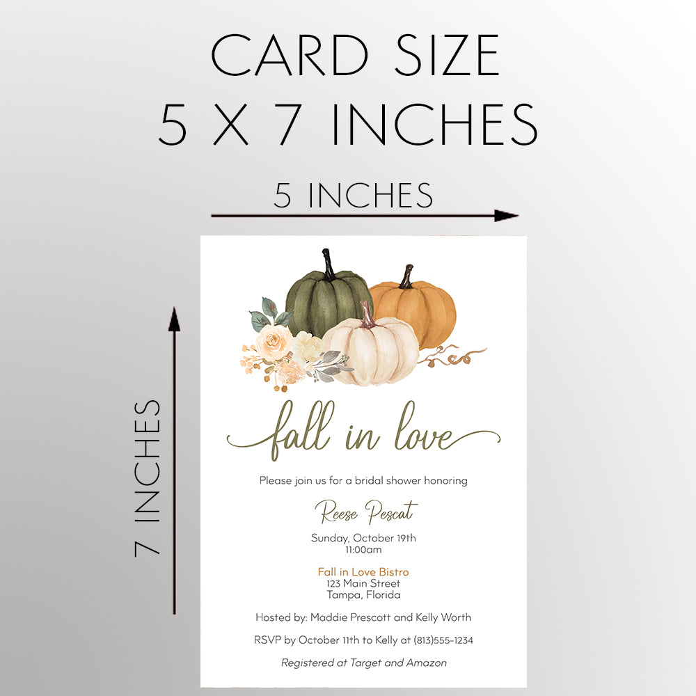 Pumpkin Bridal Shower Invitation