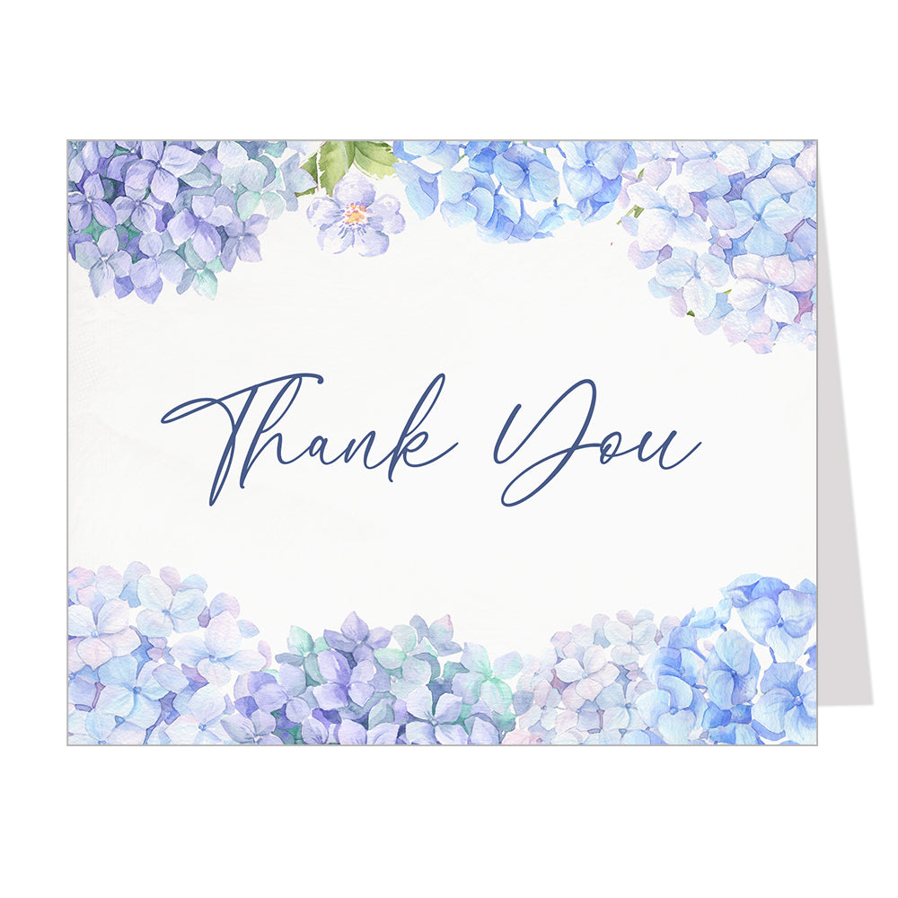 Hydrangea Blue Thank You Card