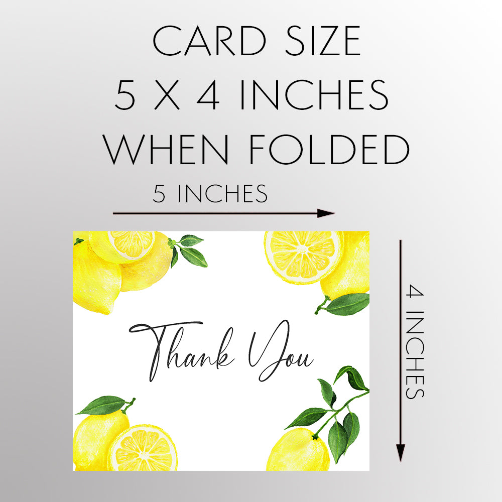 Lemon Squeeze Baby Shower Thank You Card