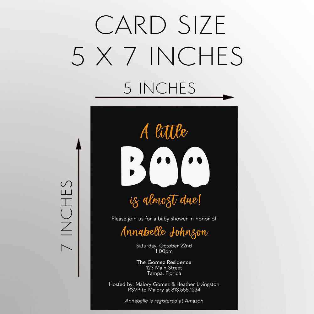 Little Boo Baby Shower Invitation