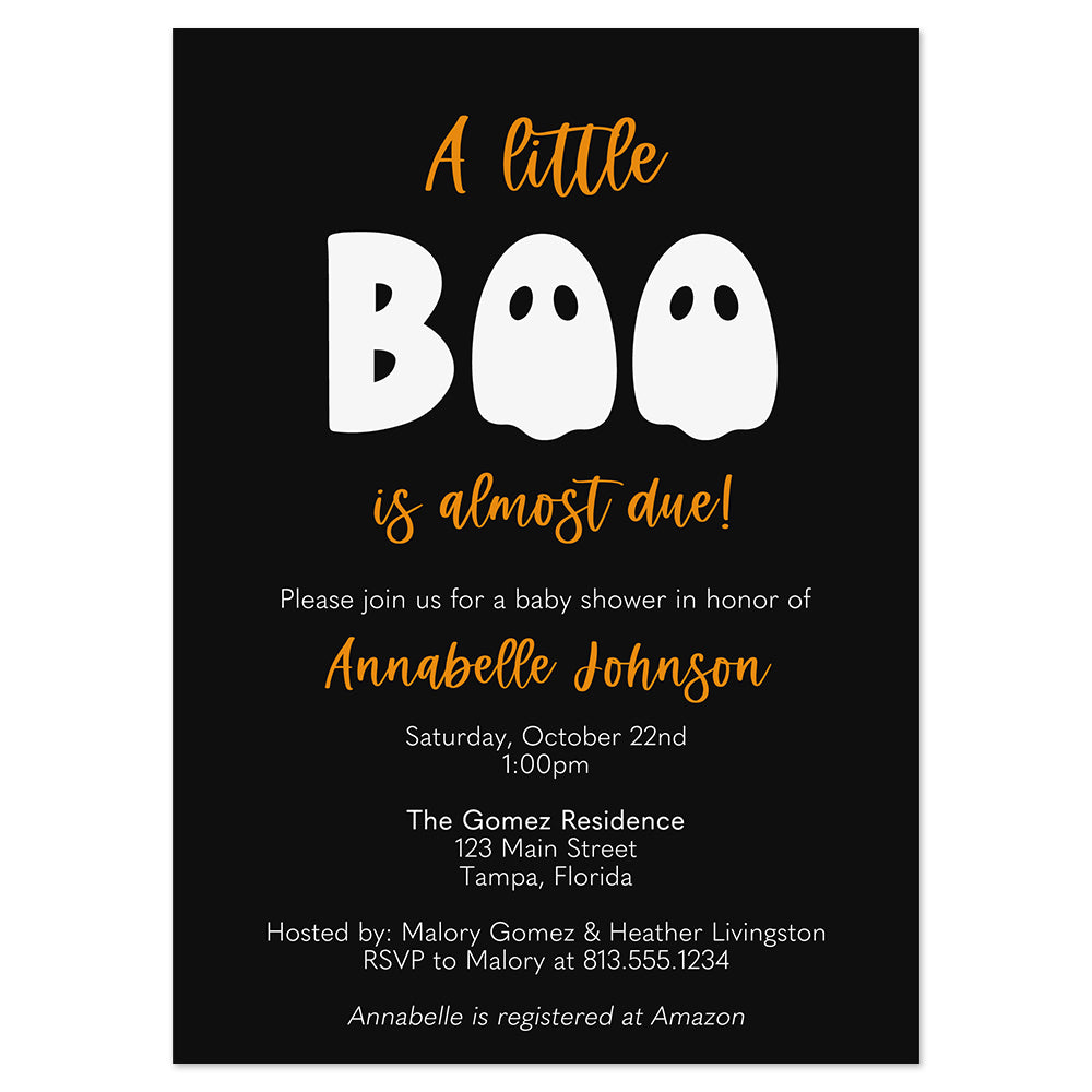 Little Boo Baby Shower Invitation