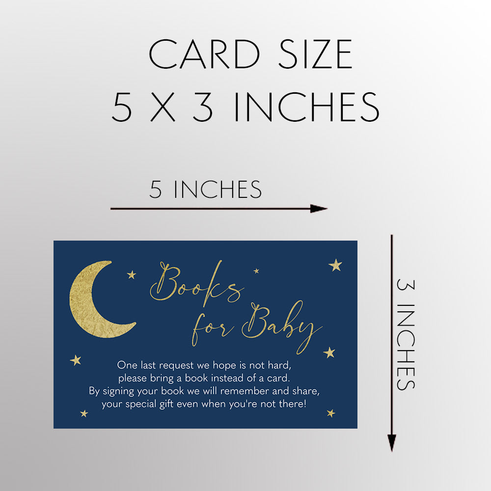 Over the Moon Navy Book Card