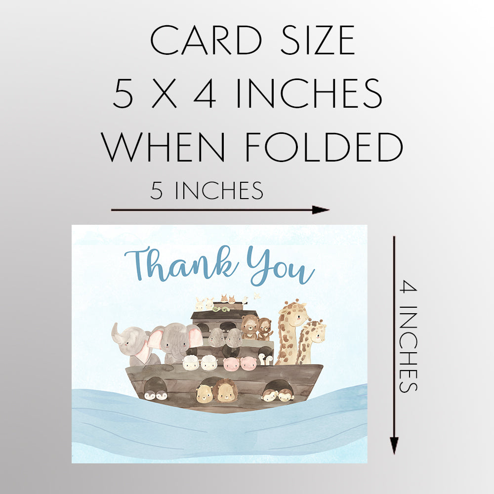 Watercolor Noah's Ark Thank You Card