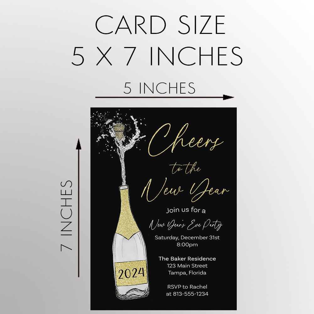 Cheers New Year's Eve Invitation