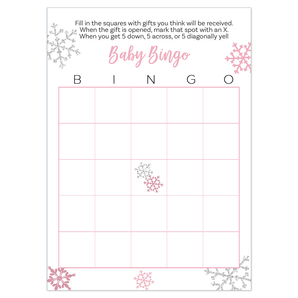 Little Snowflake Bingo Card