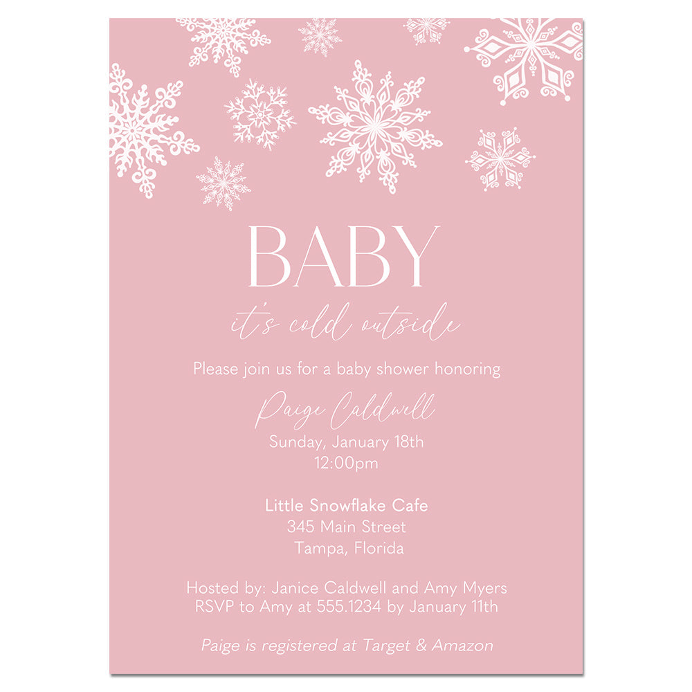 Winter Wonderland Baby Shower Invitation