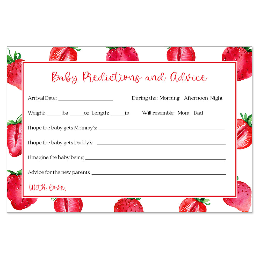 Strawberry Advice, Predictions Card