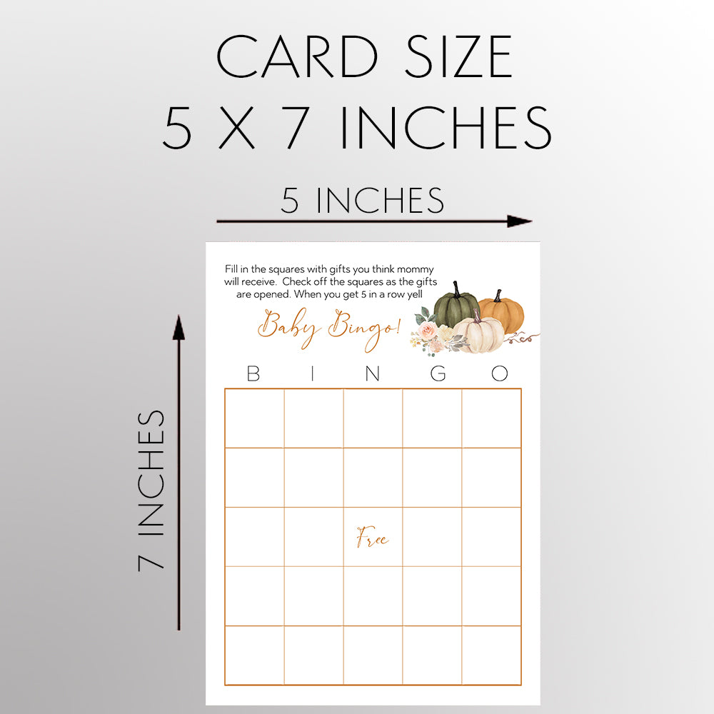 Little Pumpkin Bingo Card