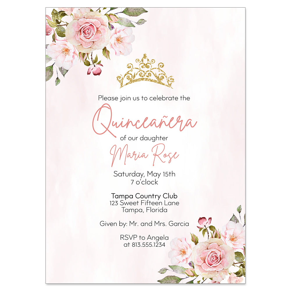 Quinceanera Birthday Invitation