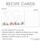 Wildflower Recipe Card