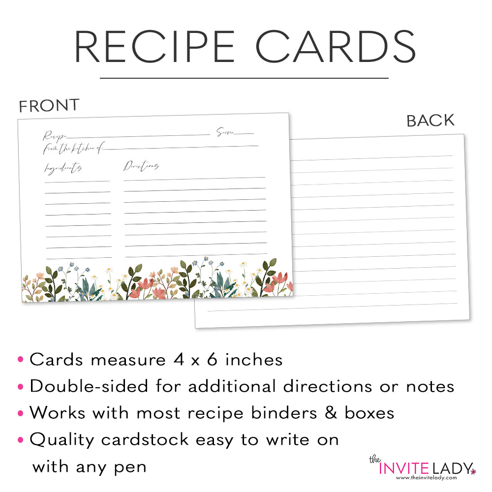 Wildflower Recipe Card