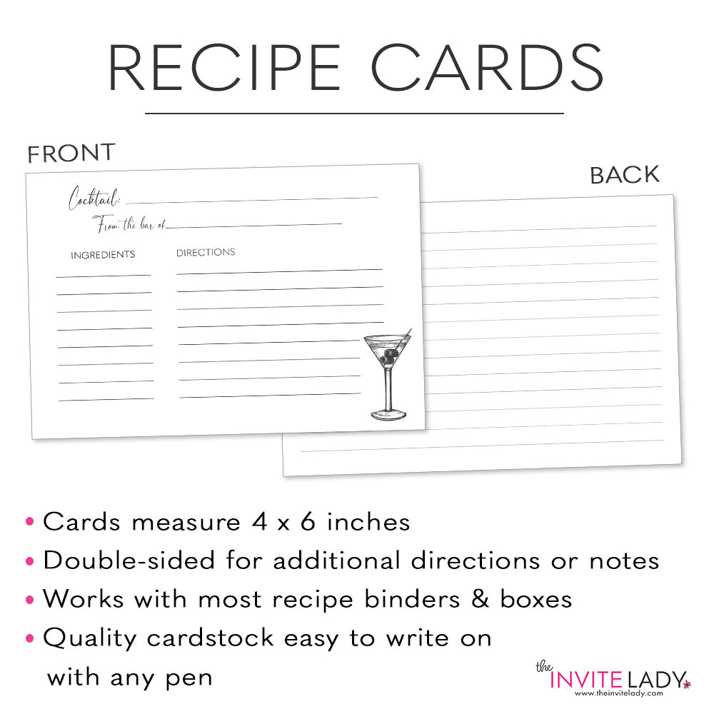 Cocktail Recipe Card