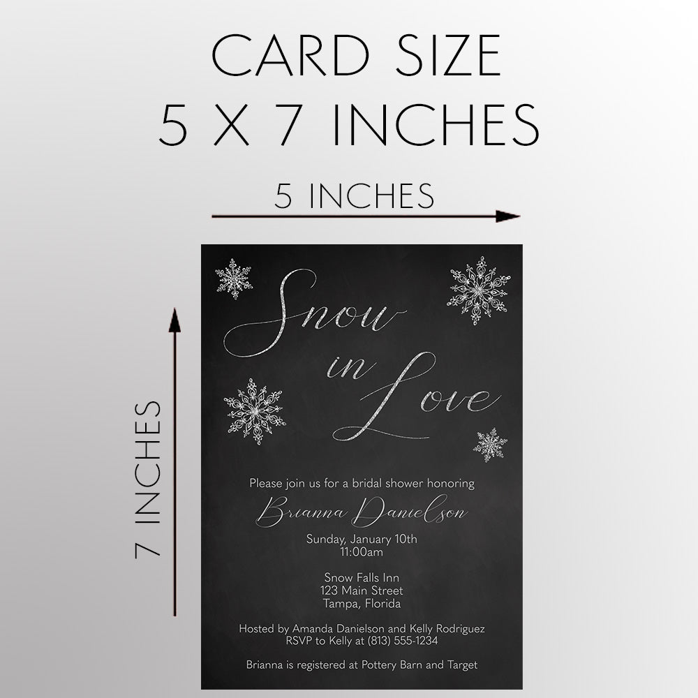 Snow in Love Bridal Shower Invitation