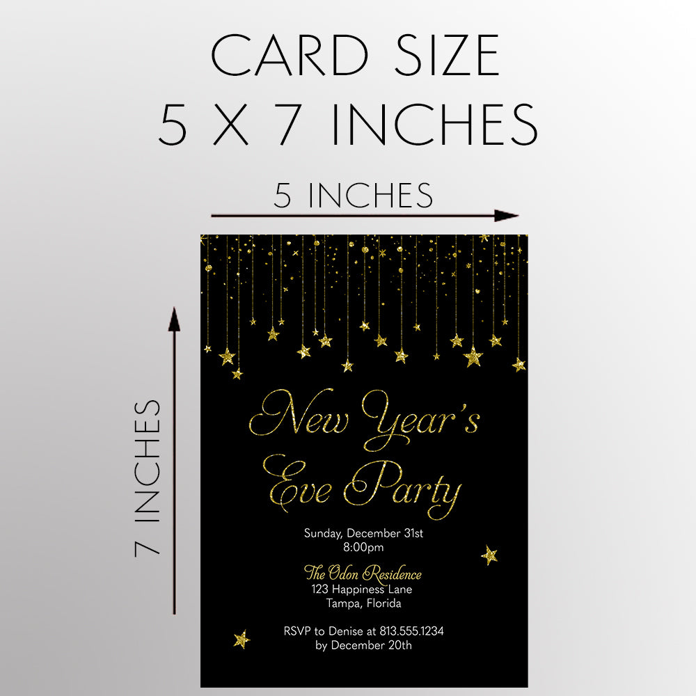 New Year's Eve Stars Invitation