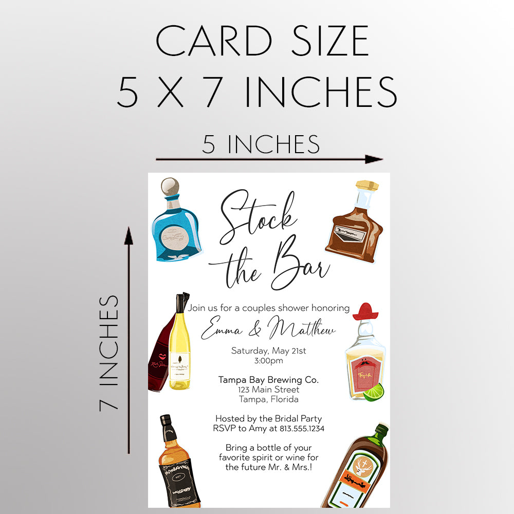 Stock The Bar Couples Shower Invitation