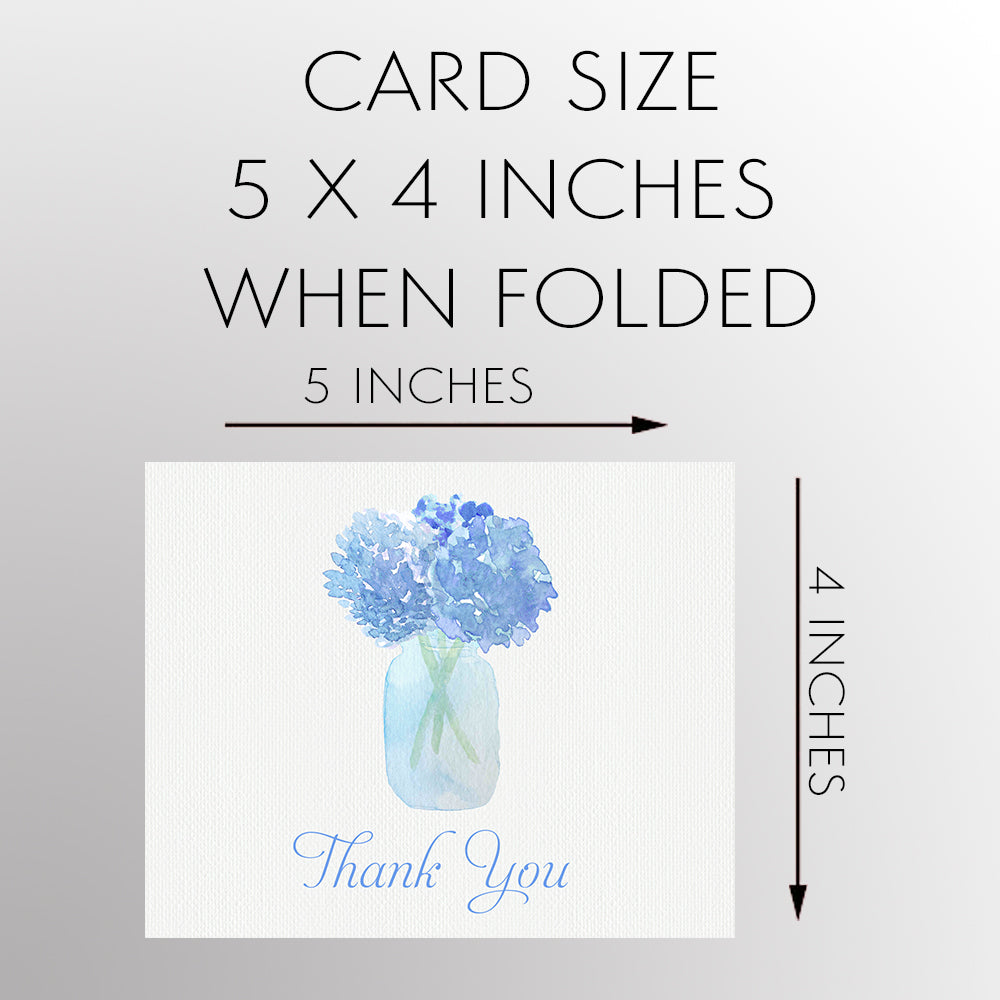 Jar of Hydrangea Thank You Card