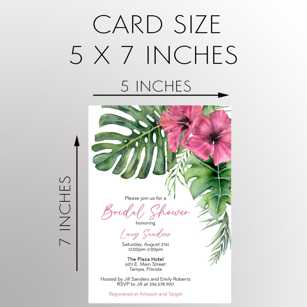 Tropical Bridal Shower Invitation