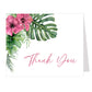 Tropical Bridal Shower Thank You Card