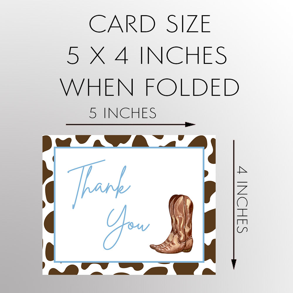 Cowboy Baby Shower Thank You Card