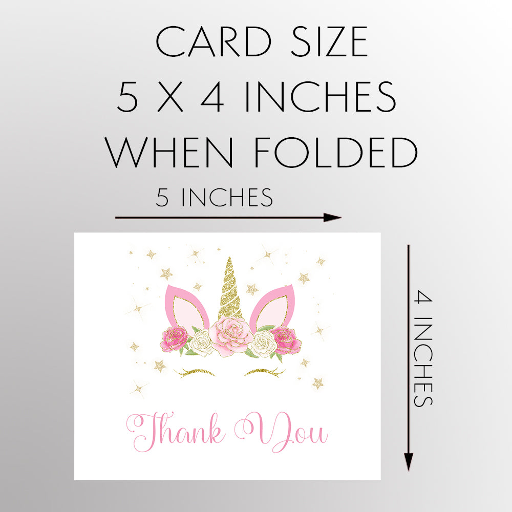 Unicorn Thank You Card