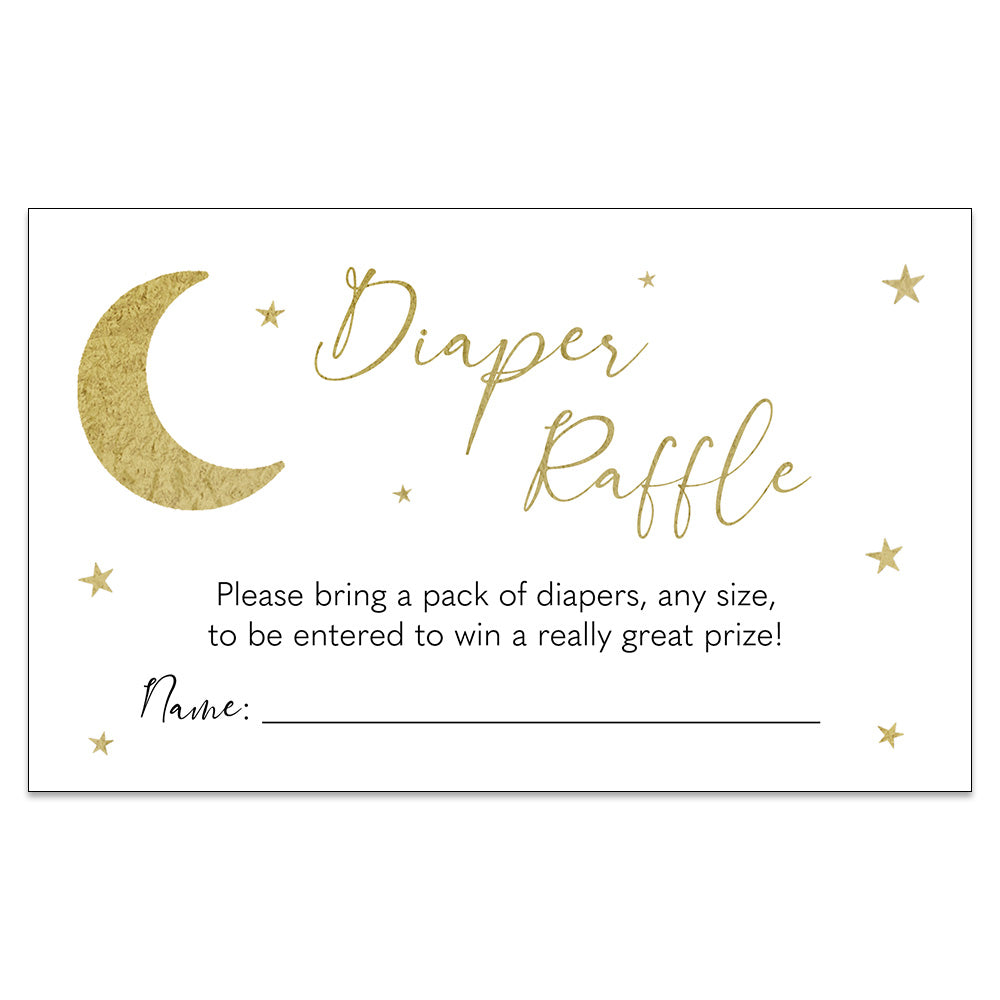 Over the Moon Diaper Raffle Ticket