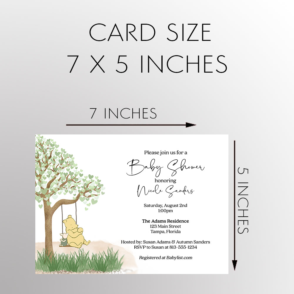 Simply Winnie the Pooh Nature Invitation