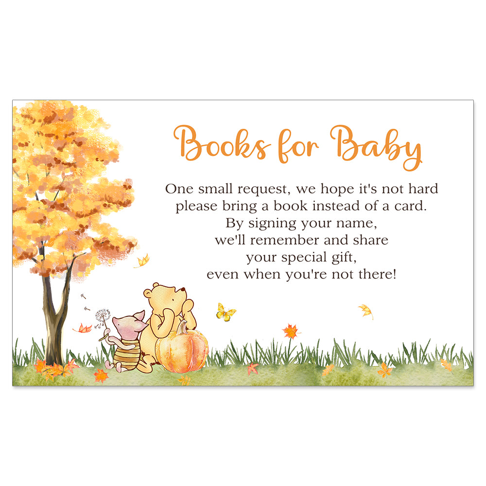 Winnie the Pooh Autumn Bring a Book Card