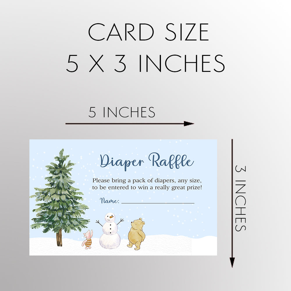 Winnie the Pooh Winter Diaper Raffle Ticket