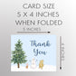Winnie the Pooh Winter Thank You Card