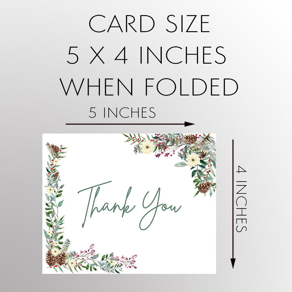 Winter Wonderland Bridal Shower, Thank You Card