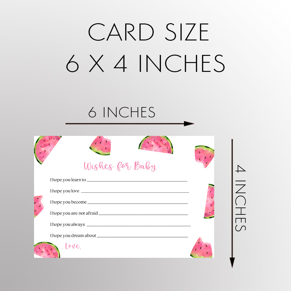 Watermelon Baby Shower Wishes Card