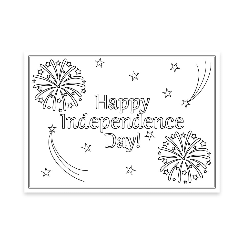 4th of July Coloring Cards, Set of 12