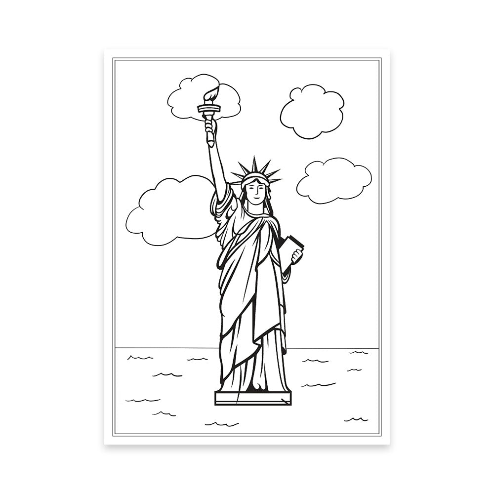 4th of July Coloring Cards, Set of 12