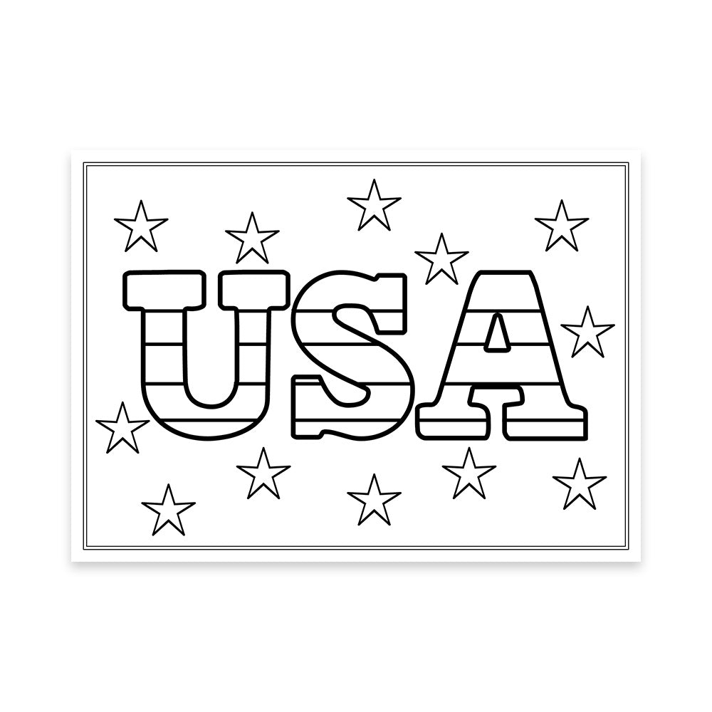 4th of July Coloring Cards, Set of 12