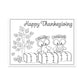 Autumn Coloring Cards Set of 12