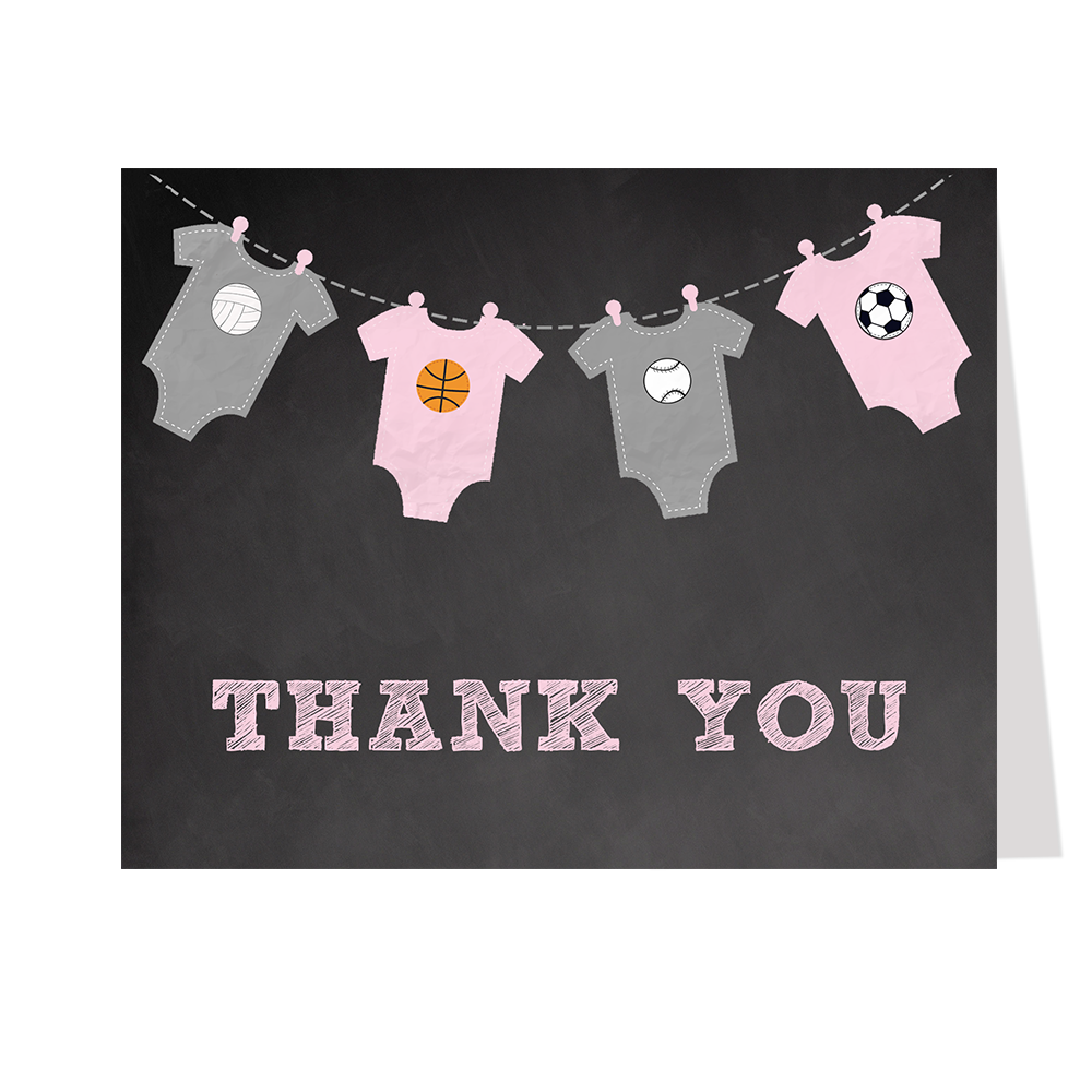 Little All Star Chalkboard Thank You Card