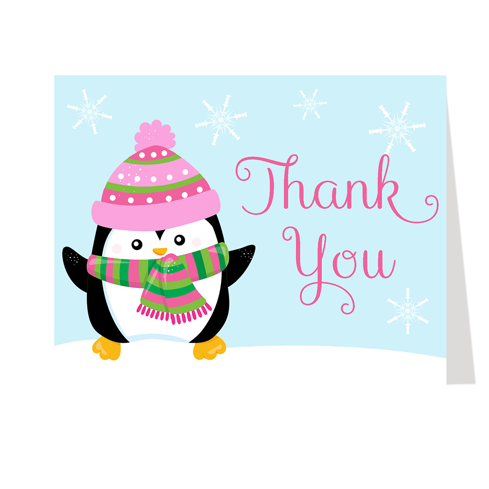 Penguin Thank You Card