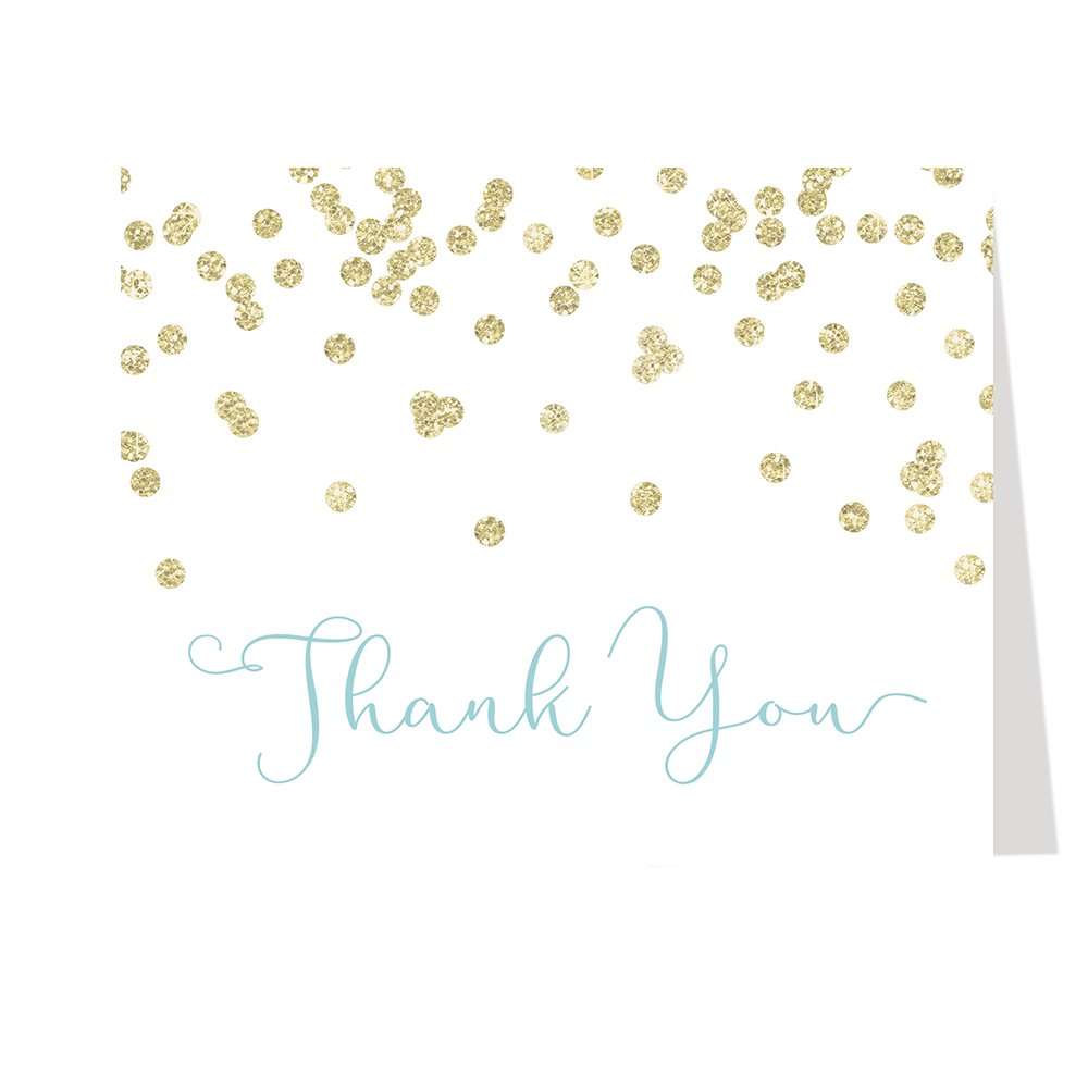 A Brunch for Baby Gold Thank You Card
